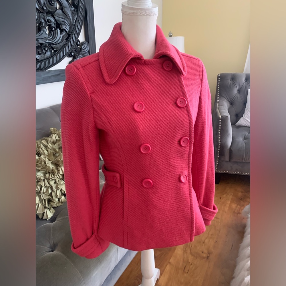 EUC Women’s Express Studio Hot Pink Coat Size XS